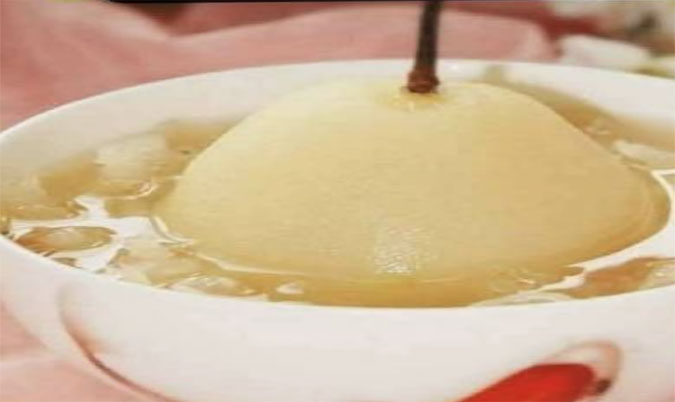 Pear Tea with Peach Gum