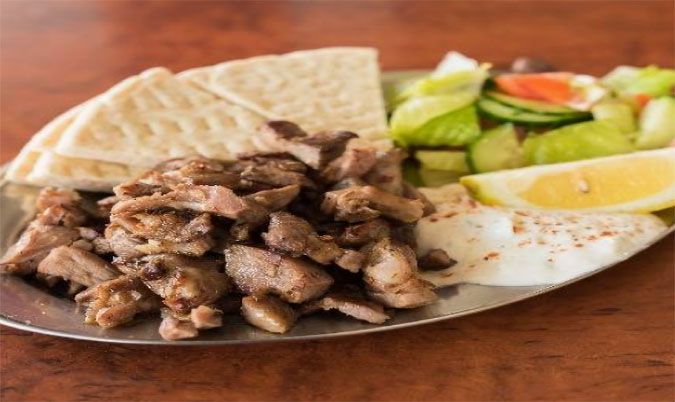 Open Souvlaki Combo One