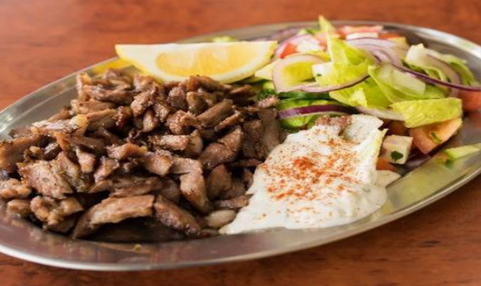 Gyros Meat with Salad