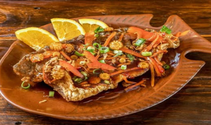 Fried Barramundi Fillet & Three Flavour Sauce