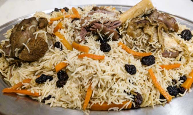 Qabuli Palaw with Lamb Shank (feeds 5 people)