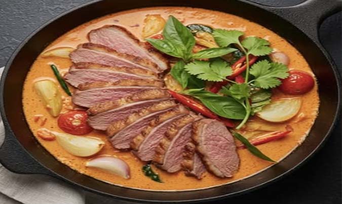 Roasted Duck Red Curry with Lychee