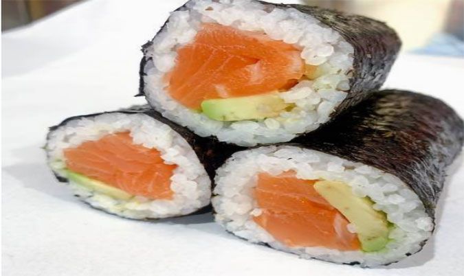 Raw Salmon Avocado Sushi Roll (GF)