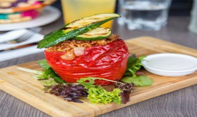 Vegetarian Red Capsicum Dolma