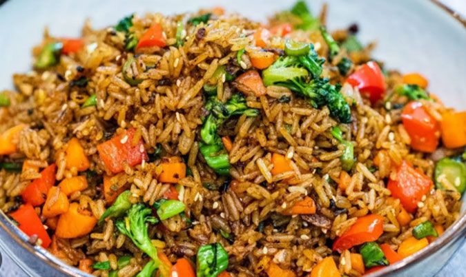 Spicy Vegetarian Fried Rice (V)