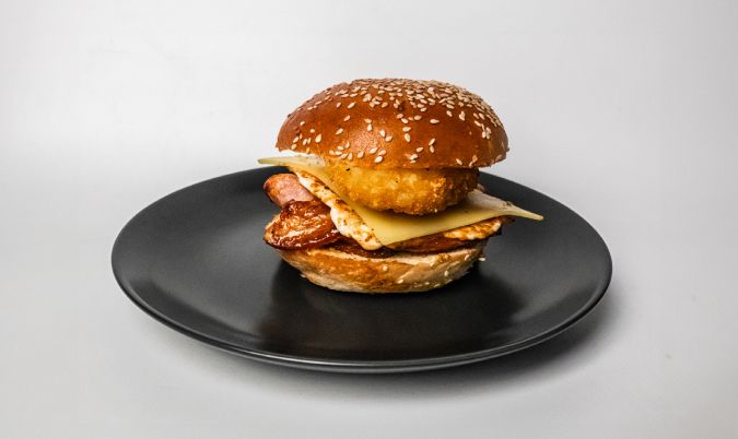 Bacon, Egg, Cheese and Hash Brown Roll