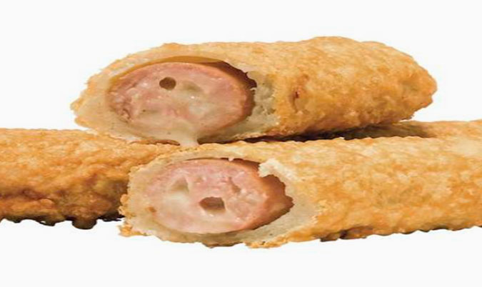 Battered Cheese and Bacon Roll 1pc