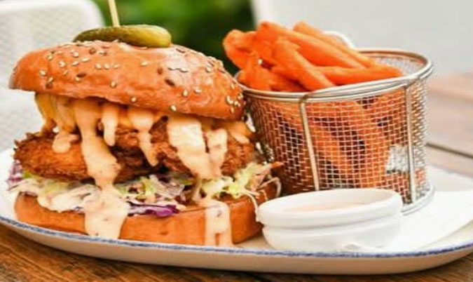 Southern Fried Buttermilk Chicken Burger