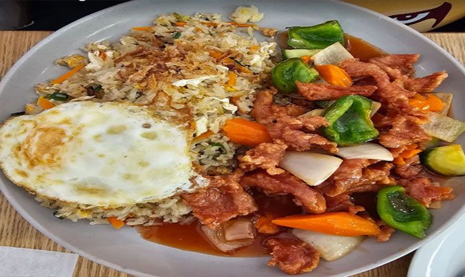 Sweet and Sour Pork Slice Fried Rice