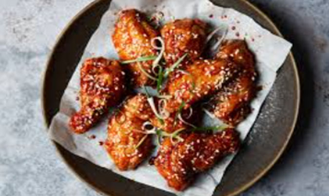 Korean spicy chicken wings