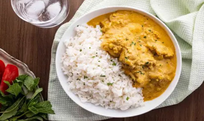 Beef Korma with Steam Rice