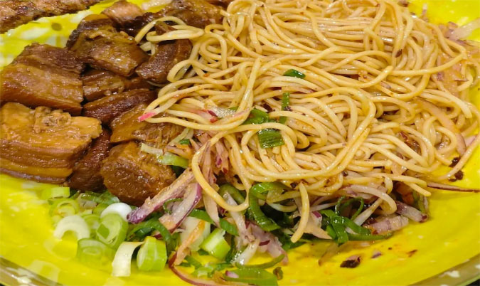 Teriyaki Pork Belly Dry Noodle
