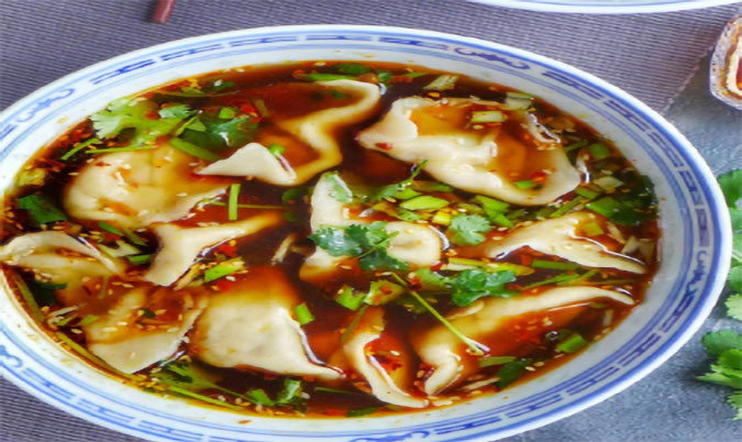 Dumplings in Hot & Sour Soup