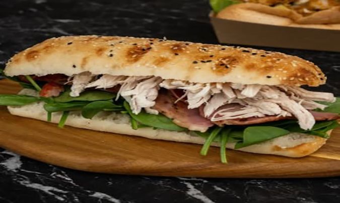 Chicken, Bacon and Avocado Turkish Bread