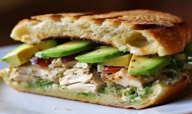 Chicken, Avocado and Sun Dried Tomato Turkish Bread
