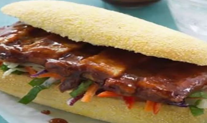 Pork Riblet, Cheese and Bacon Turkish Bread