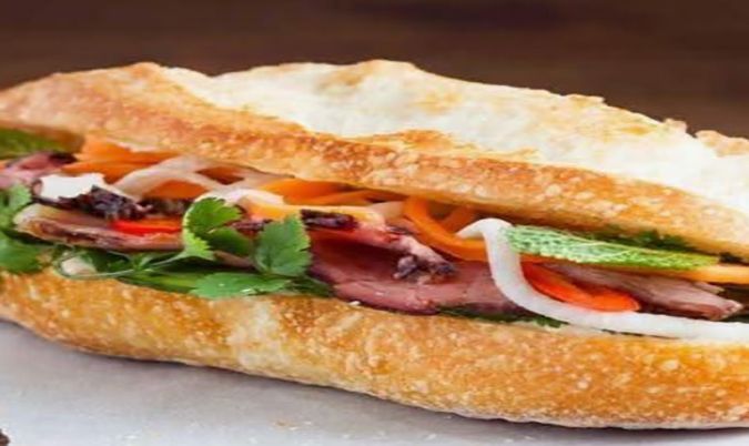 Traditional pork baguette