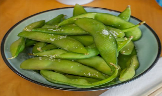 Edamame (salted soy beans) v, gf