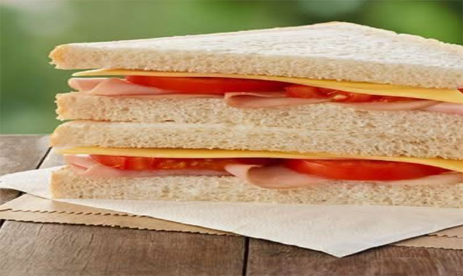 Ham Cheese and Tomato Sandwich
