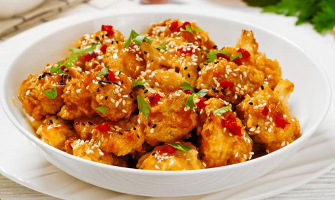 Honey Chilli Cauliflower (V)