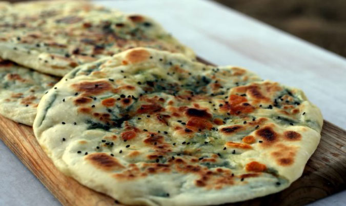 Cheese & Spinach Naan