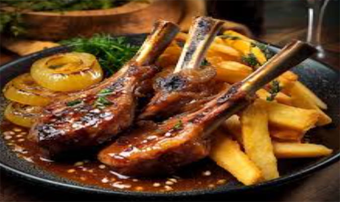 Grilled lamb