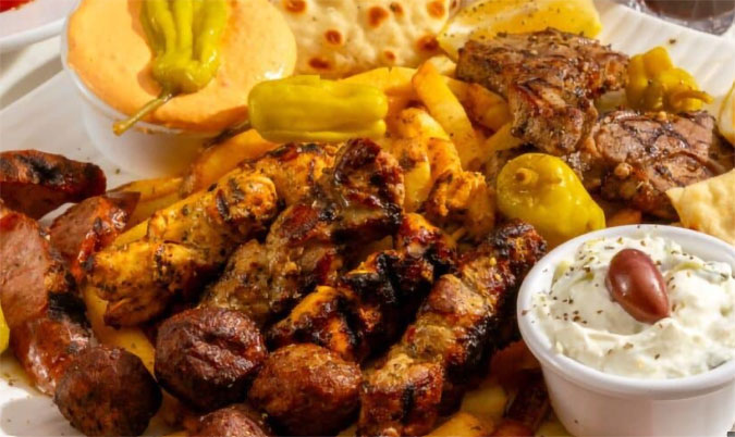 Mix Souvlaki Chicken and Lamb