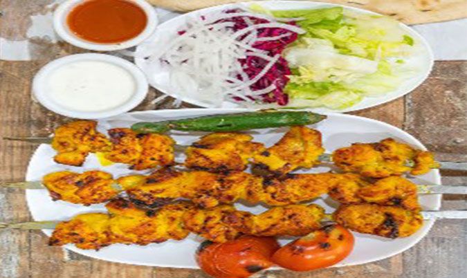 Chicken Kebab with Salad