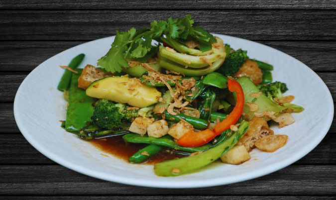 Snow Peas & Broccoli in Oyster Sauce