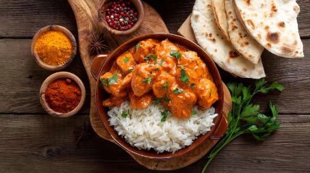 Half & Half Curry+Rice+Plain Naan