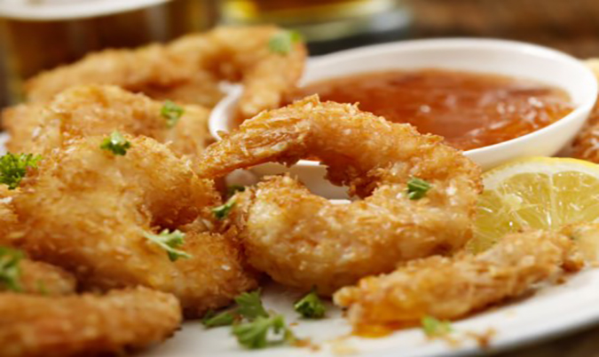 Golden Fried Prawns