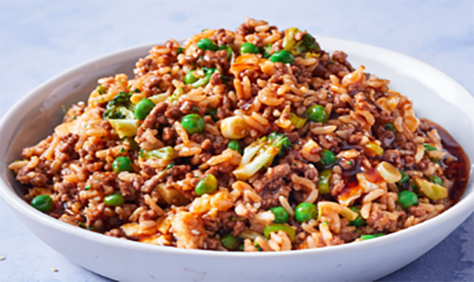 Beef or pork large fried rice party packs