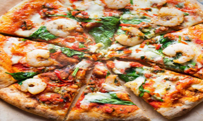 Chilli and Garlic Prawn Pizza