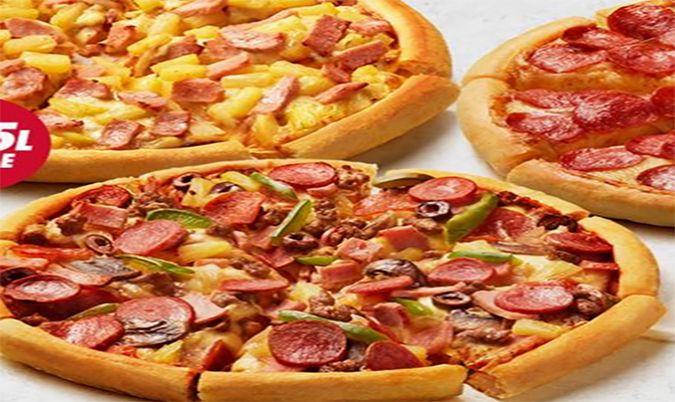 3 Large Pizzas + 3 Sides