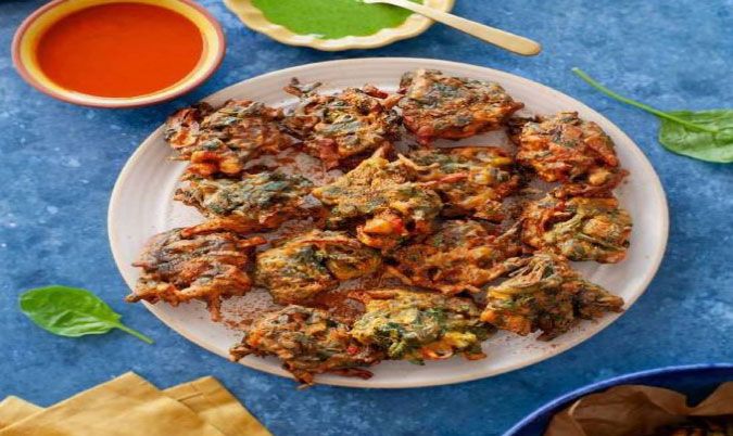 Onion Spinach Fritters