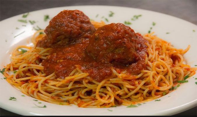 Spaghetti Napoli meatballs