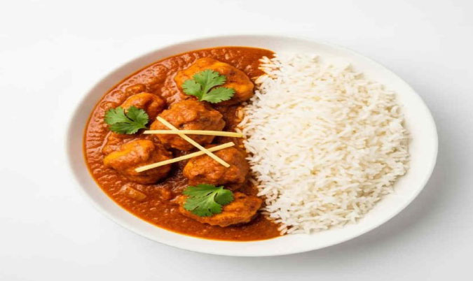 Chicken Kadhai With Rice