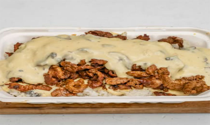 Steak and Mushroom with chips