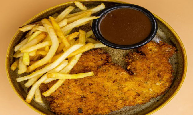 Golden Schnitzel & Chips