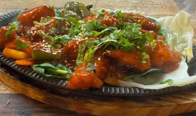 Chilli Paneer Sizzler