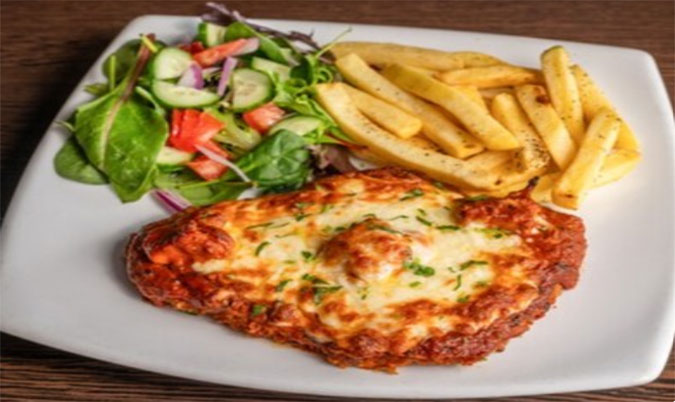 Butter Chicken Parma With Chips