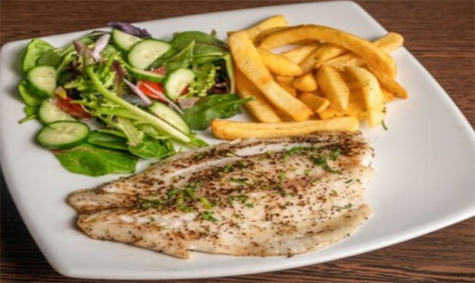 Grilled Baramundi With Chips