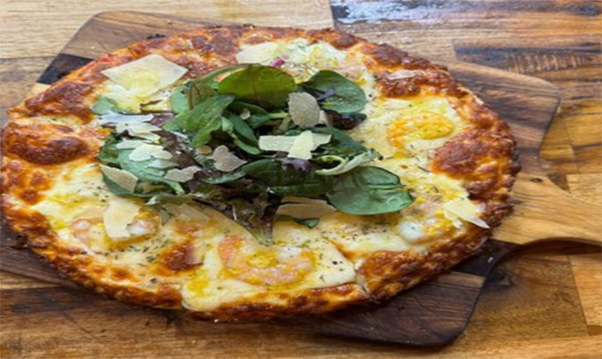Garlic Prawn Pizza