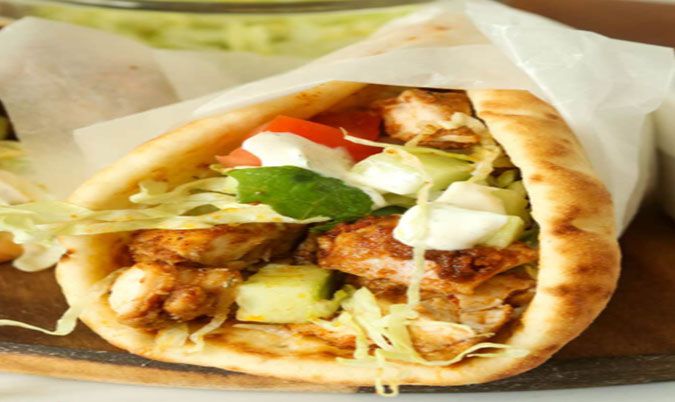 Shawarma (kebab roll)