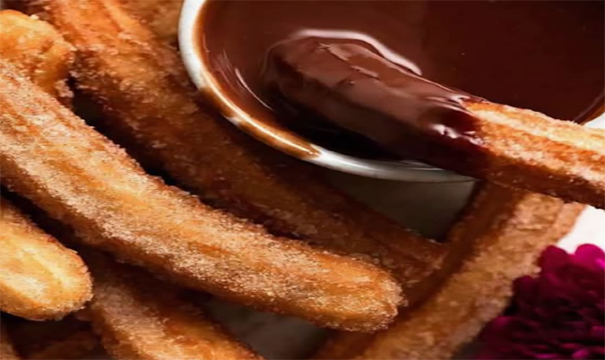 Warm Churros, Chocolate & Vanilla Ice Cream