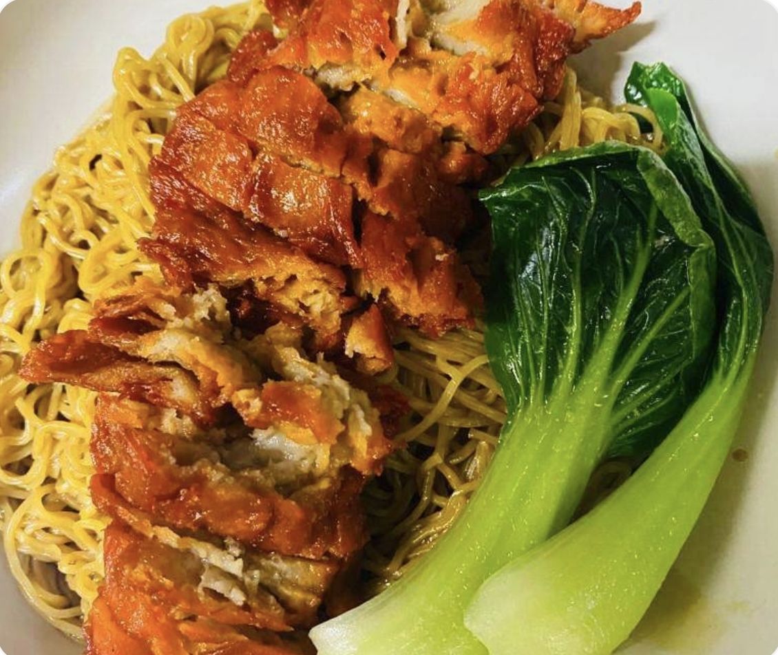 Vegetarian BBQ pork noodle