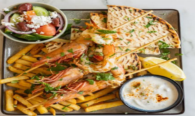 King Prawn Souvlaki