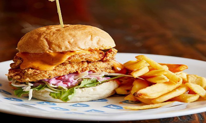 southern fried chicken burger