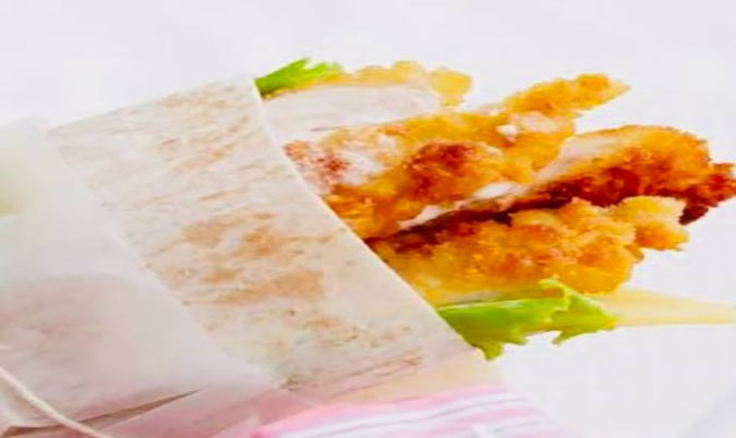 Chicken Schnitzel Wrap