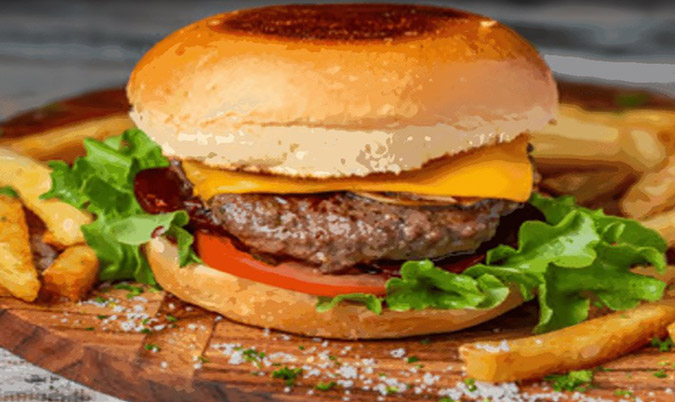 Mince Beef Burger + Chips